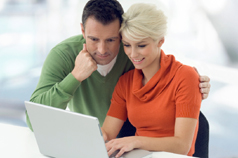 couple with laptop